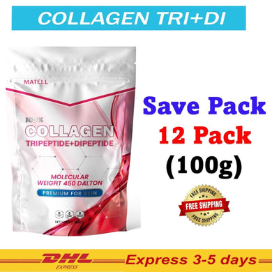 12x Collagen Tripeptide Dipeptide MATELL Anti-Aging Wrinkle Smooth Healthy Skin