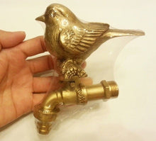 Load image into Gallery viewer, Brass Garden Tap Faucet Bird Spigot Antique Vintage Water HomeDecor Yard Outdoor