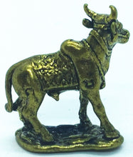 Load image into Gallery viewer, Cow Miniature Lucky Brass Amulet Talisman Love Charm Magic Thai Pendant