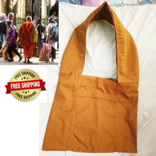 Load image into Gallery viewer, Thai Buddhist Buddha Monk&#39;s Bag with Zipper Good Febric Temple Free Ship &amp; Track