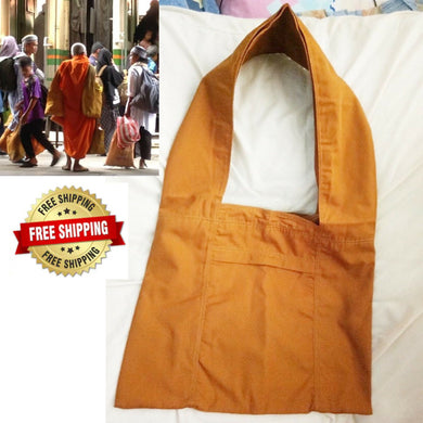 Thai Buddhist Buddha Monk's Bag with Zipper Good Febric Temple Free Ship & Track