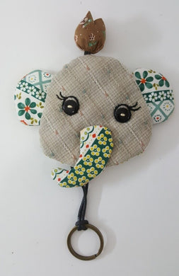 Mini Elephant Fabric Hand sewing Keyring Charm Animal Keyring Cute Souvenir