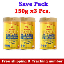 Load image into Gallery viewer, 3X AMADO Gold Collagen Colligi Plus Ceramide Rice Extract Tripeptide 150g