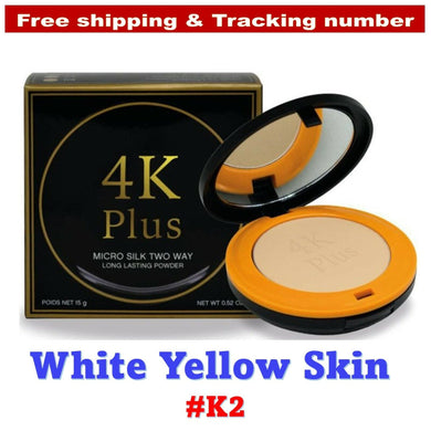 4K Plus Micro Silk Two Way Powder Foundation Long Lasting Bisque Skin #K2