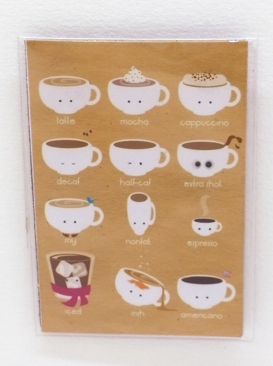 Menu coffee poster Design Magnet Fridge Collectible Home Decor gift