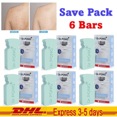 6x Dr. PONG Natural Volcanic Sulfur Soap Gentle For People With Acne Prone DHL
