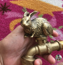 Load image into Gallery viewer, Brass Garden Faucet Tap Water Rabbit Kitchen Handle Spigot Outdoor Yard Vintage