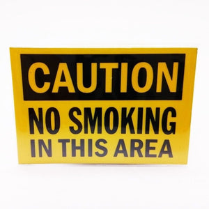 Caution No Smoking Magnet Funny Joke Design Vintage Poster Fridge Collectible