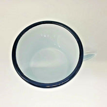 Load image into Gallery viewer, Thai Elephant Enamelware Cup Mug Vintage Coffee White Blue Thai Enamel Camping