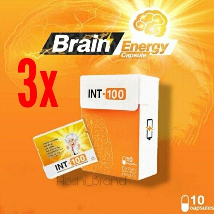 3x BRAIN Boost Energy Awaken Supplement VitaminC B6 alpha tea extract 10capsules
