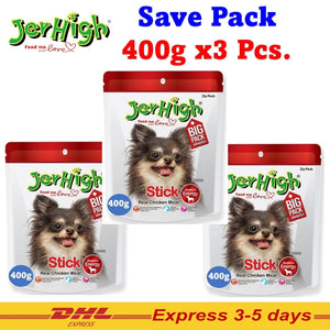 3x400g Jerhigh Stick Healthy Dog Puppy Snack Treats Real Chicken Meat