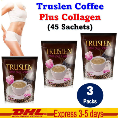 3 x Truslen Coffee Collagen Plus Control Weight Break Down Fat Slimming No Sugar