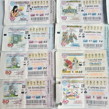 Load image into Gallery viewer, Lottery Thailand Mixed Paper Lot Collectible Old Used Tickets Papers (100pcs)