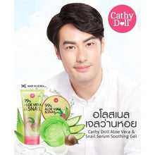Load image into Gallery viewer, 3x Cathy Doll 99% Aloe Vera &amp; Snail Serum Soothing Gel Snail Mucus Extract 60g