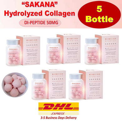 5pcs ROSEGOLD Sakana Collagen Anti Aging Wrinkles Radiance Skin Healthy Softgel