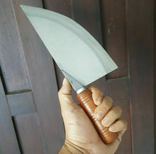 Load image into Gallery viewer, Cleaver Butcher Chef Knife Wood Handle Meat Chopper Thai Style Steel Kitchen