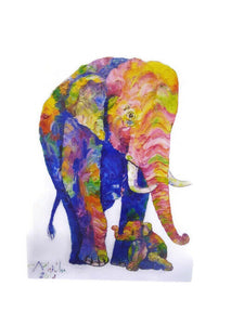 Fine Arts Elephant Magnet Fridge gift set Collection scarce rare Oil painting 1