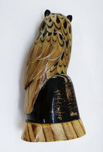 Load image into Gallery viewer, Owl Sculpture Water Buffalo Horn Carved 5&quot; Feng Shui Bird Decor Collectible Gift