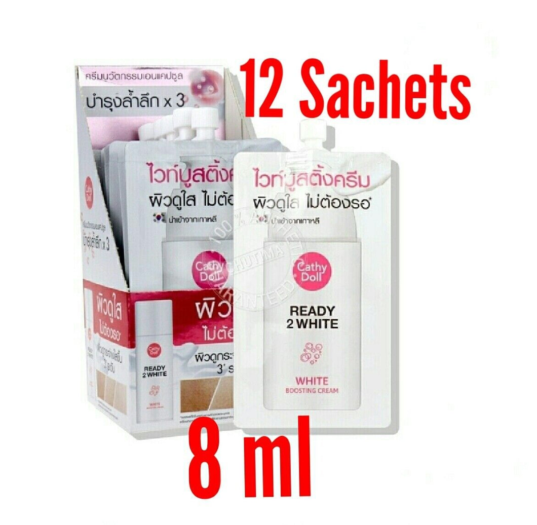 12 Sachets Whitening Skin White Boosting Cream Bright Moisture Facial care 8 ml