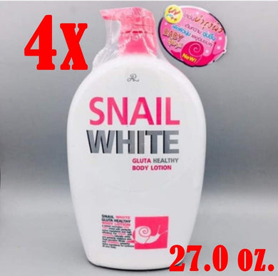4x SNAIL WHITE Gluta Healthy Whitening Body & Face Wash Moisturizer Lotion 800ml