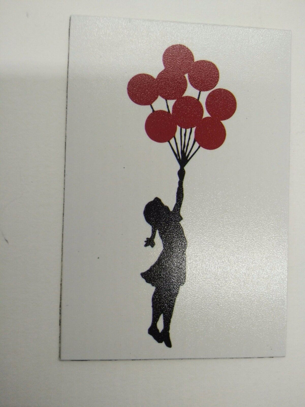 GIRL FLY WITH BALLOON funny pic Design Vintage Poster Magnet Fridge Collectible