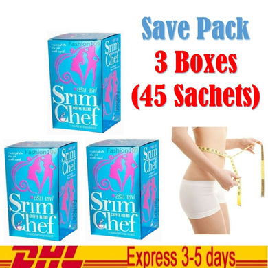 3x Srim Chef Coffee Blend Collagen L-Carnitine Dark Spots Burn Fat Fiber Healthy