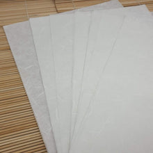 Load image into Gallery viewer, 50 Sheet Mulberry Paper Thin White Color Translucent Tissue Lightweight Unryu