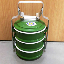 Load image into Gallery viewer, Thai Enamel Tiffin Lunch Box Food Carrier Container Pinto Bento Enamelware