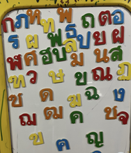 Load image into Gallery viewer, Wooden Magnet Thai Consonants 44 Letters ¡-Î Set To Learn Practice Thai Fun Toy