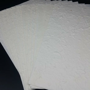 A5 Mulberry Paper Sheet White Handmade Natural Card Invitation Craft 50 Sheets