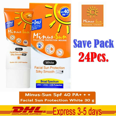 24pcs.x 30g Minus Sun Facial SPF40 PA+++ UVA/UVB Protection Oil Control
