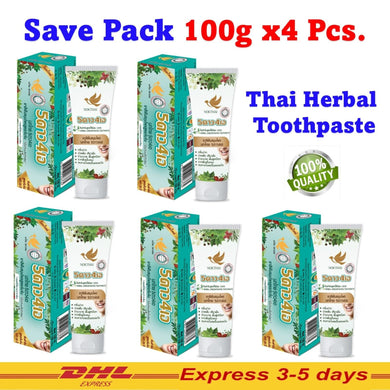 5x 5Star4A Toothpaste Thai Herbal Concentrated Breath Refresh All Natural 100g