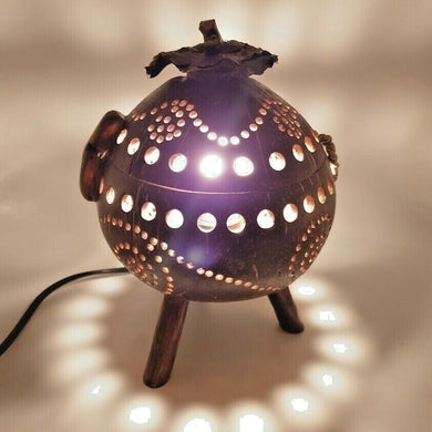 Lamp Shade Table Lamps Coconut Shell Wood Home Decor Natural Outdoor Night Light