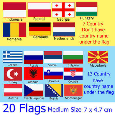 20 Country Medium Size National Flag Iron Patch Embroidery Backpack Country