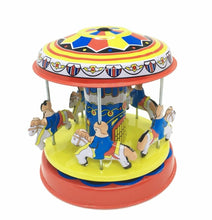Load image into Gallery viewer, Merry-go-round Carousel Tin Toy Vintage Collectible Clockwork Tin Toy Decor Gift