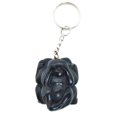 3 Monkey Philosophy Rasin Carve Figurine Keychain Design Cute Wood Color …