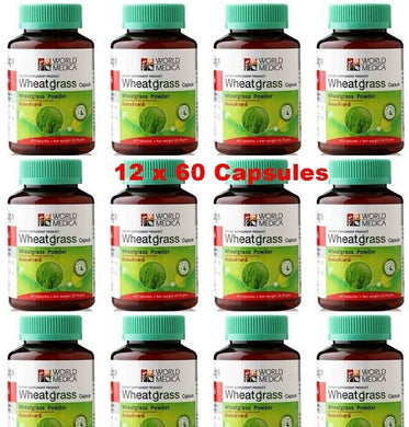 12x WHEATGRASS Organic Super Food KHAOLAOR antioxidant chlorophyll 60 Capsules