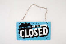 Load image into Gallery viewer, Open Closed Plaque Double Sided Sign Painting Door Shop Plate 2 Color Pink Blue
