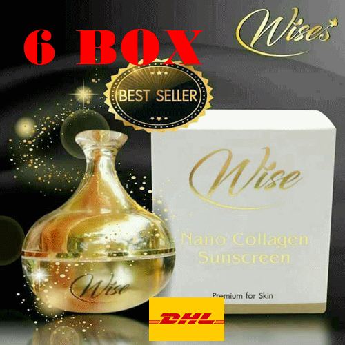 6Box Wise Nano Collagen Sunscreen Cream For Face Waterproof Sunblock SPF50 PA+++