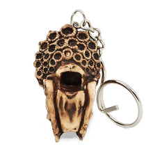 Load image into Gallery viewer, Predator Alien Keyring Keychain Human Skull Bonehead Handmade Biker Chopper