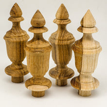 Load image into Gallery viewer, 4Pcs TEAK WOOD FINIALS Antique Furniture Home DIY decor Project Dia 1 inch