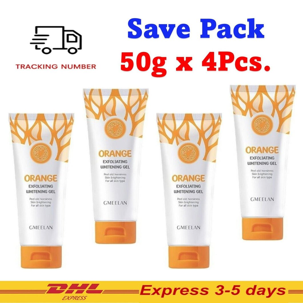 4X GMEELAN Orange Facial Scrub Acne Exfoliating Gel Cleaner Face 50G