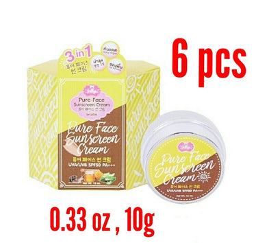 6x SUNSCREEN CREAM UVA/UVB Skin Nourishing Moisturizer Lightening SPF 50 PA++++