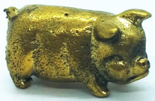 Load image into Gallery viewer, Lucky Brass Pig Miniature Amulet Talisman Love Charm Magic Thai Pendant