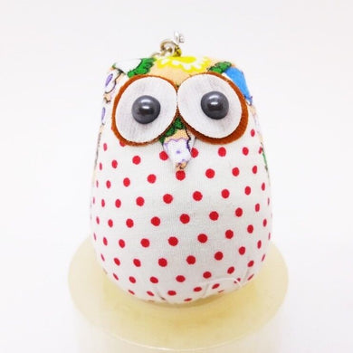 Owl Keyring V.5 Hand Sewing Doll Charm Cute Keychain Animal Lover Vintage Gift