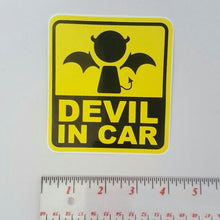 Load image into Gallery viewer, DEVIL IN CAR Sticker Funny Label Joke Prohibition &amp; Warning Funny Signs