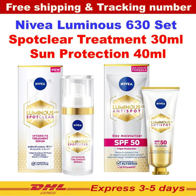 Nivea Luminous 630 Set Spotclear Treatment + Sun Protect Protection Healthy Skin