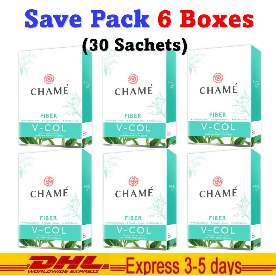 6x Chame V-Col Fiber Detox Weight Control Reduce Accumulated Fat Radiant Skin
