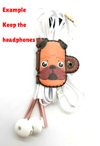 Mini Dog Keep eyephone eyepod Headphone Foam canvas Design sew edge Collectible