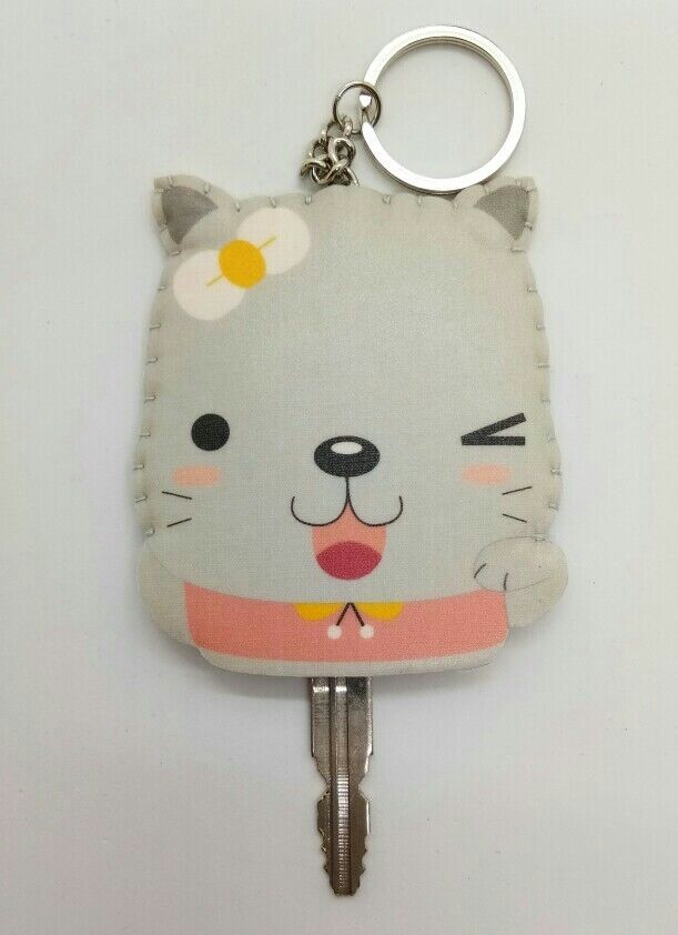 Kitten Funny Cute Keyring Keychain Foam Canvas Sew margine Fridge Collectible